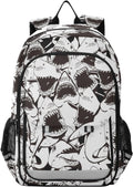 Angry Shark Attack Fun Animal Laptop Backpack Purse - Large Daypack