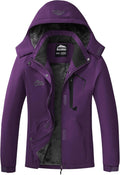 Womens Waterproof Ski Jacket - Warm Hooded Snow Coat for Winter
