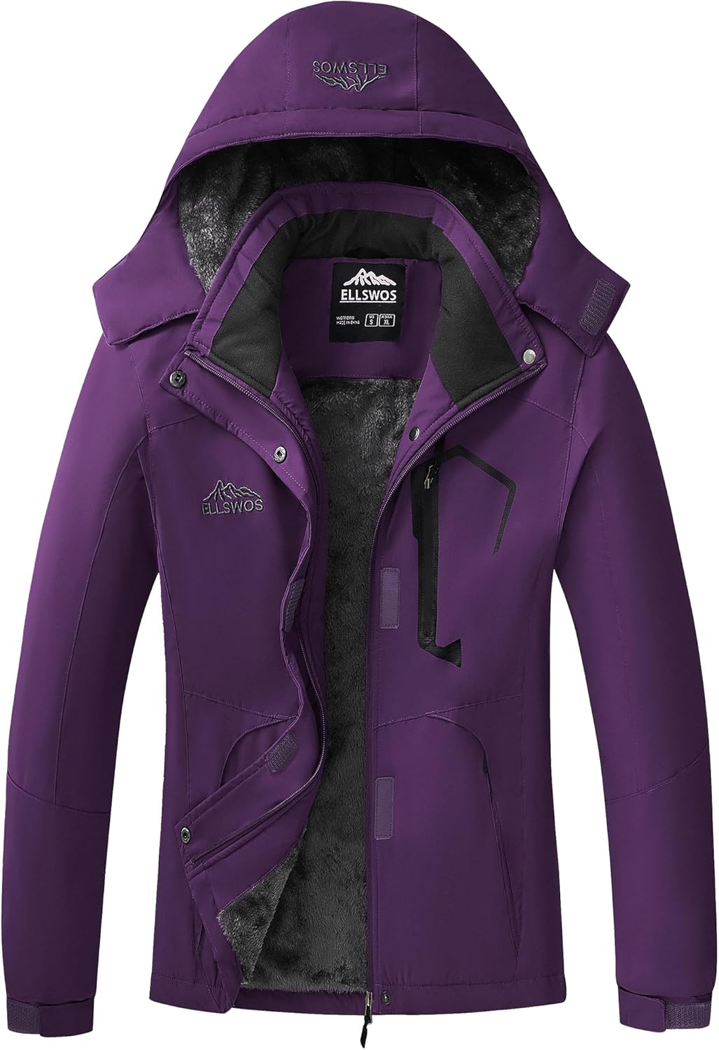 Warm Waterproof Ski Jacket for Women - ELLSWOS Winter Coat