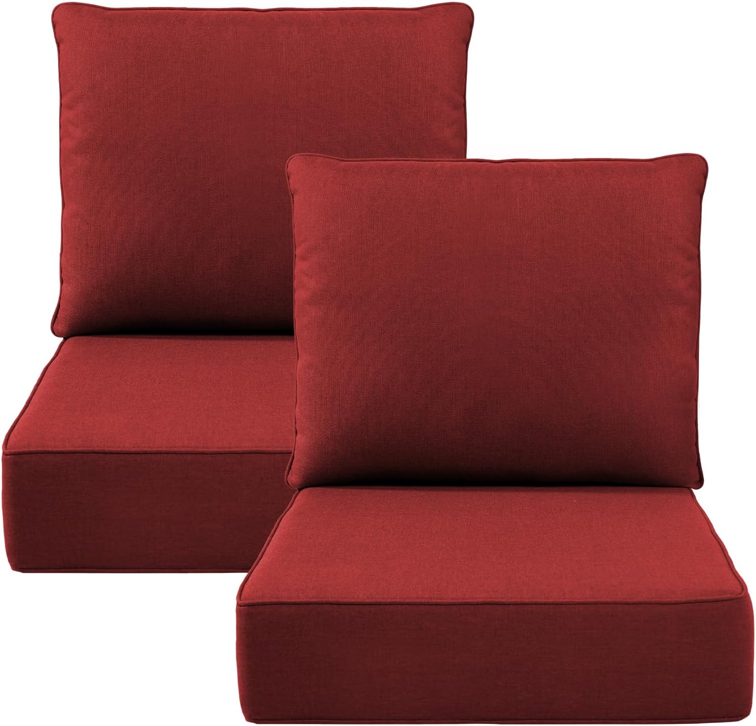Luxury 6-Inch Outdoor Cushions for Patio Furniture Set of 2