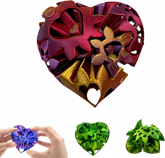 3D Printed Heart Gear Fidget Spinner (#A)