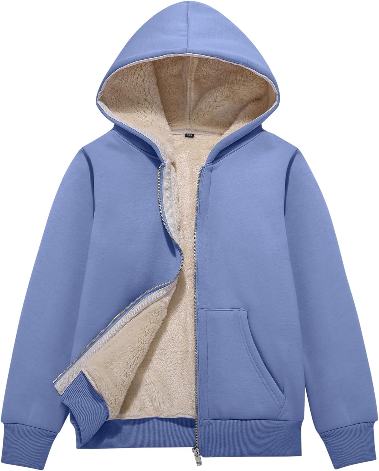 Flygo Unisex Fleece Jacket Hoodie for Kids Winter Warmth