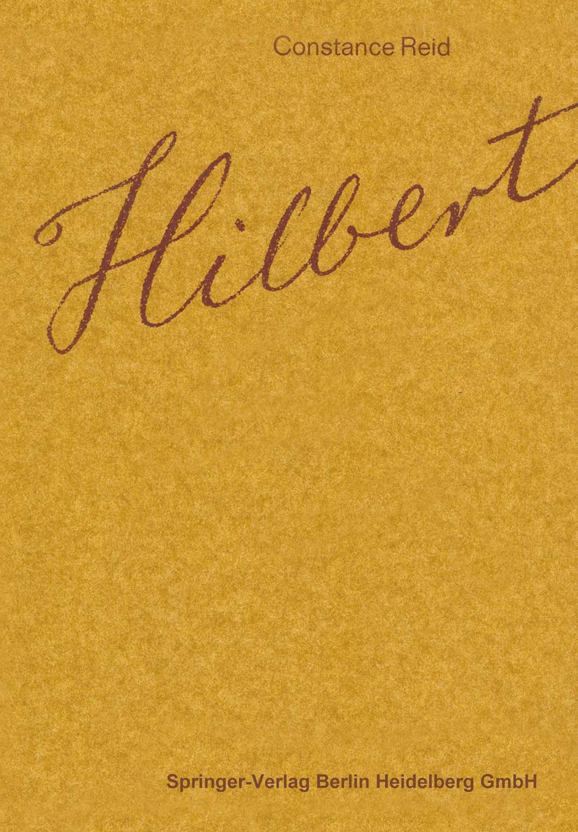 Hilbert German Edition by Constance Reid and Hermann Weyl Review