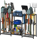 Garden Tool Organizer Tower Rack - Heavy Duty 3-Tier Yard Storage
