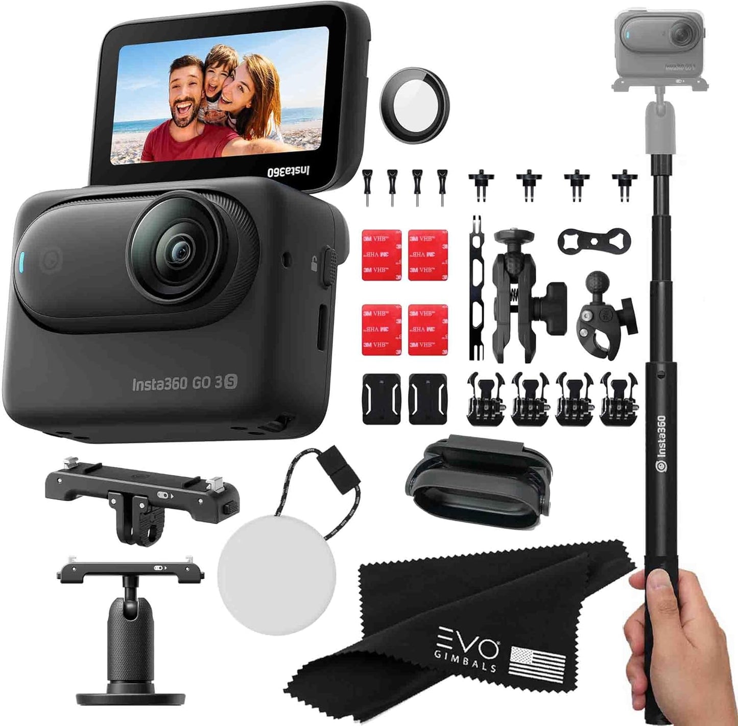 Insta360 GO 3S Mini Action Camera with 4K Video and AI Editing