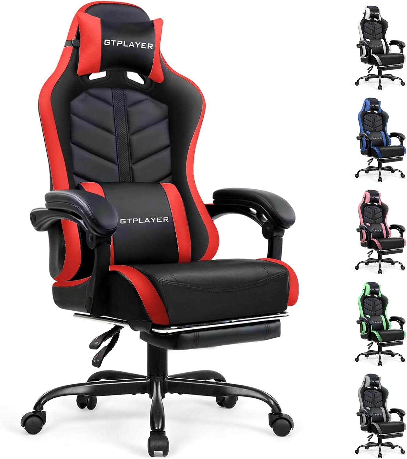 GTPLAYER High Back Gaming Chair with Footrest
