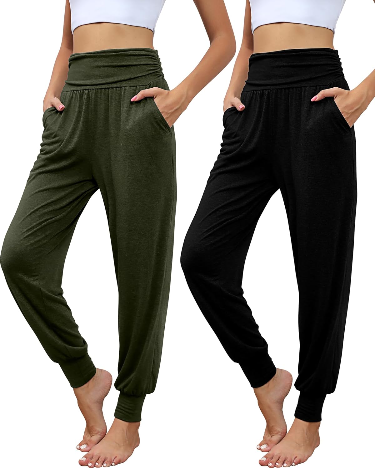 Cozy Women's Yoga Joggers with Pockets for Casual Comfort