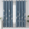 Estelar Textiler Stone Blue Blackout Curtains 52Wx72L - Room Darkening