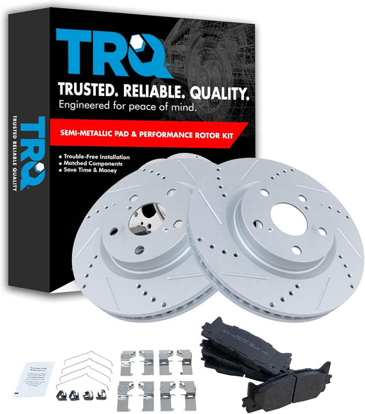 TRQ Front Performance Brake Pad & Rotor Kit for Lexus