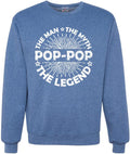 Dad Man Myth Legend Crewneck Sweatshirt for Men - Father's Day Gift