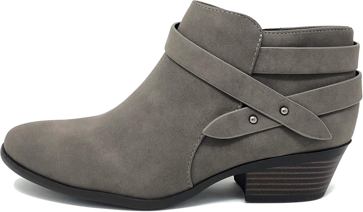 Soda SWEETEN Women's Fashion Closed Toe Ankle Bootie Block Heel