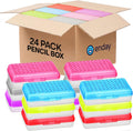 Plastic Pencil Box Large Capacity Pencil Boxes - Assorted Colors