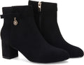 Women's Ankle Boots Chunky Block Low Heel Suede Tie Knot - Comfortable