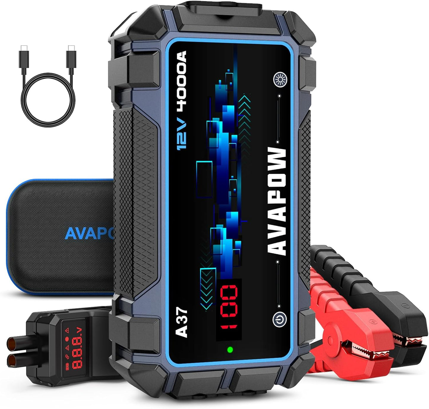AVAPOW 4000A Jump Starter: Fast Charge!