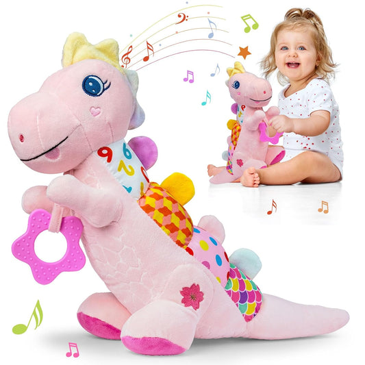 Musical Baby Dino Plush Toy - Sensory Fun!