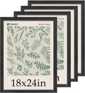 18x24 Frame 4 Pack - Classic Black and Wood Grain Poster Frames