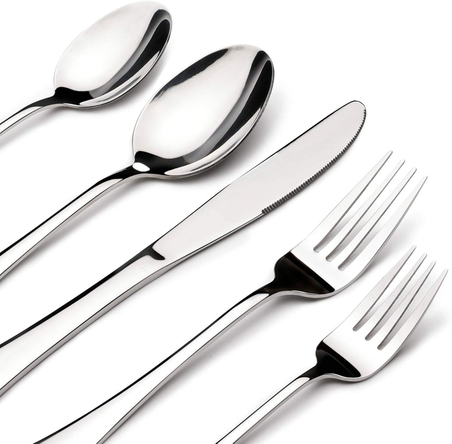 40 Piece Silverware Set for 8, Heavy Duty Stainless Steel Utensils