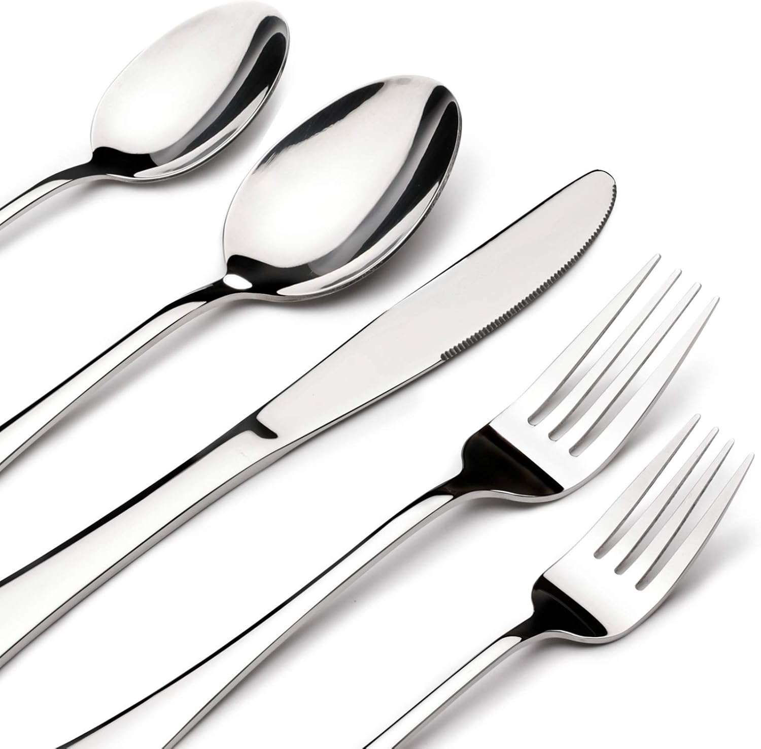 40 Piece Silverware Set for 8, Heavy Duty Stainless Steel Utensils