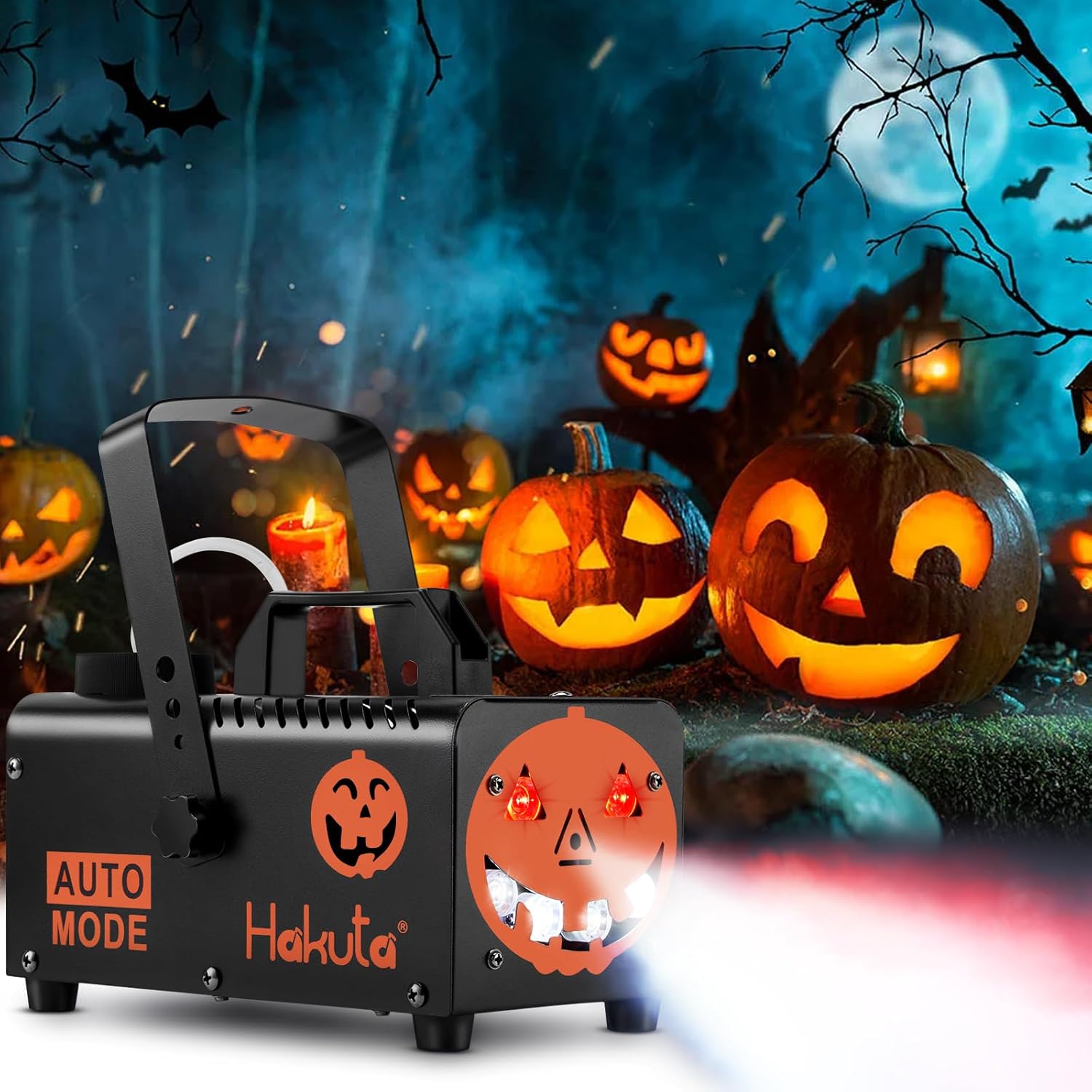 Hakuta Fog Machine for Halloween with Colorful LED Lights