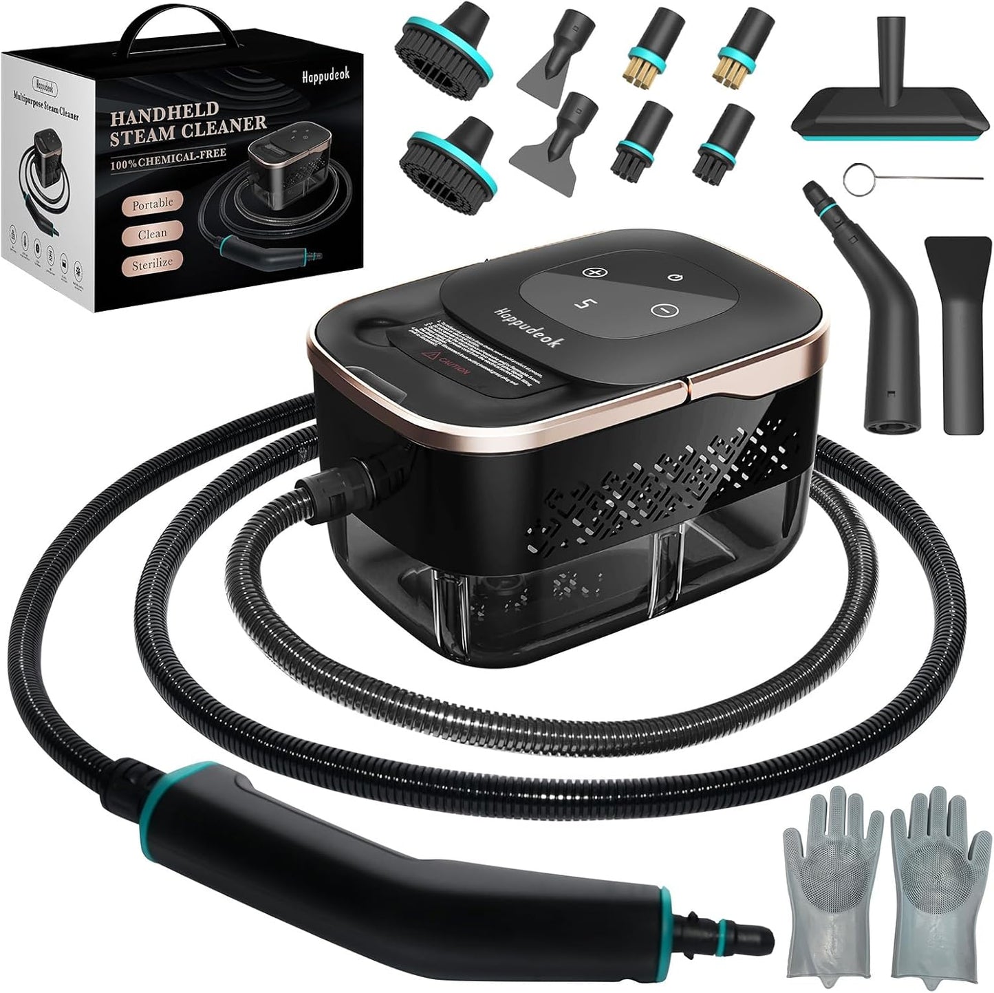 Handheld Steam Cleaner with 15 Accessories for Home Cleaning
