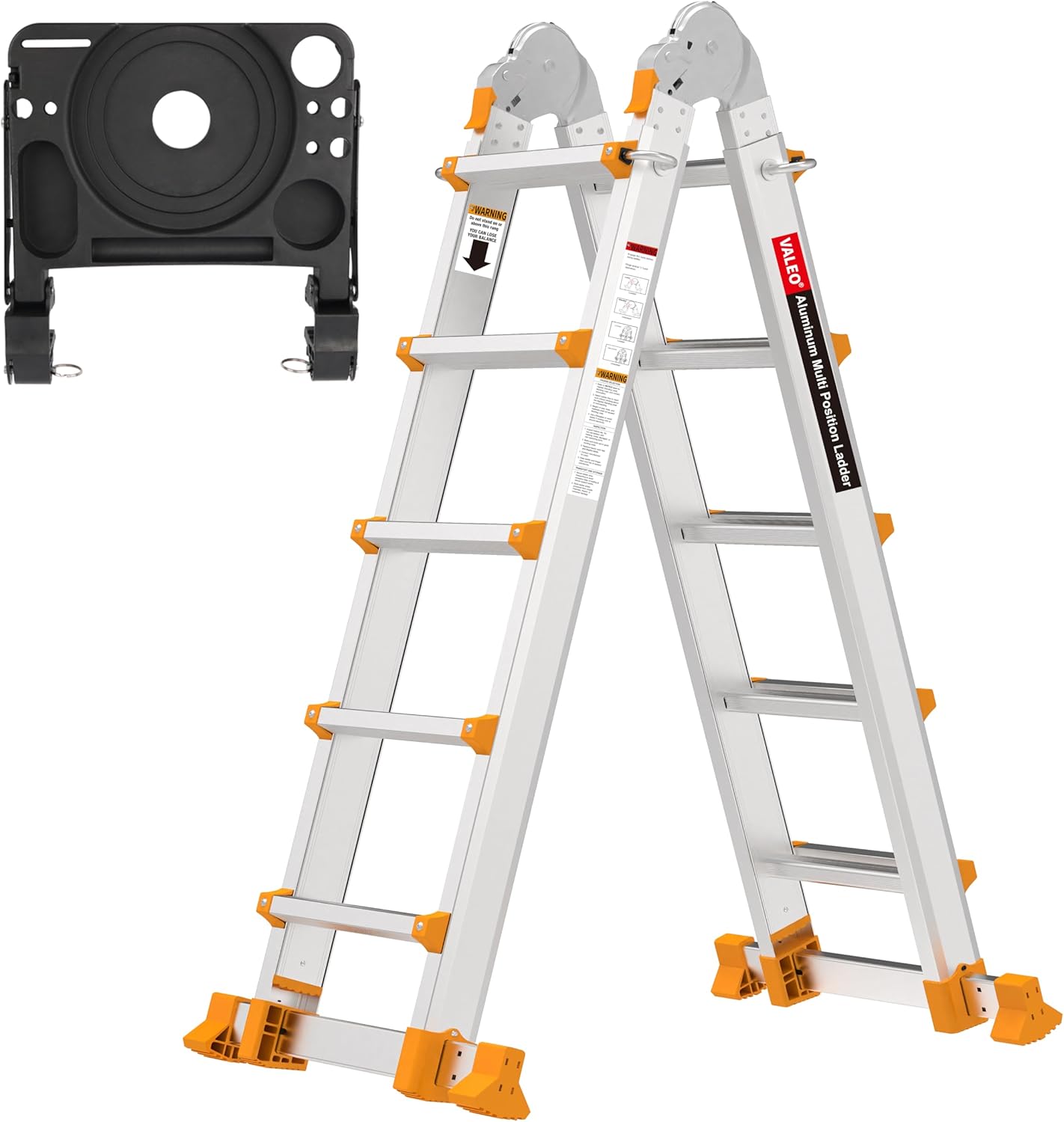 Valeo 17 FT Multi Position Ladder with Stabilizer Bar Design