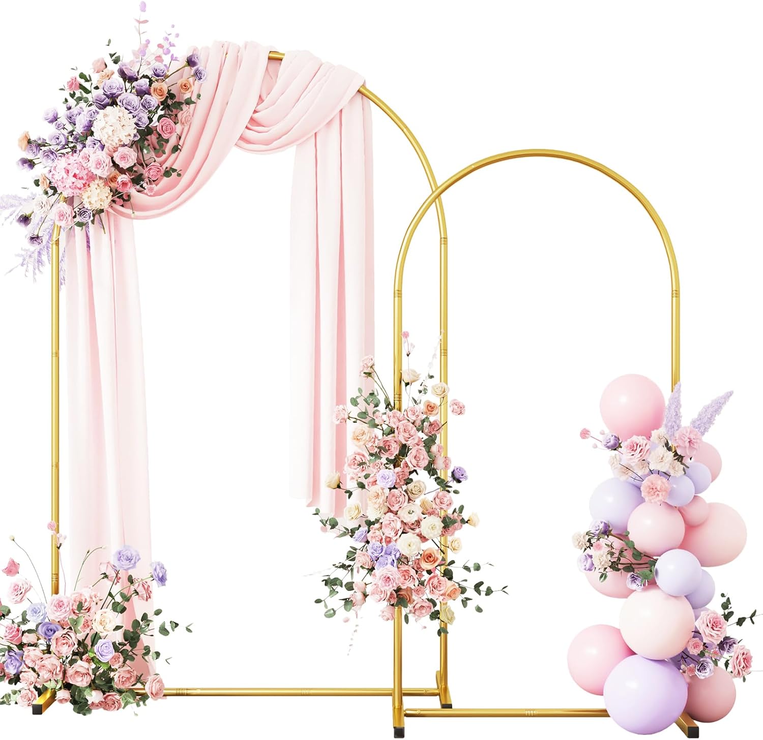 Metal Arch Backdrop Stand Set for Weddings and Events
