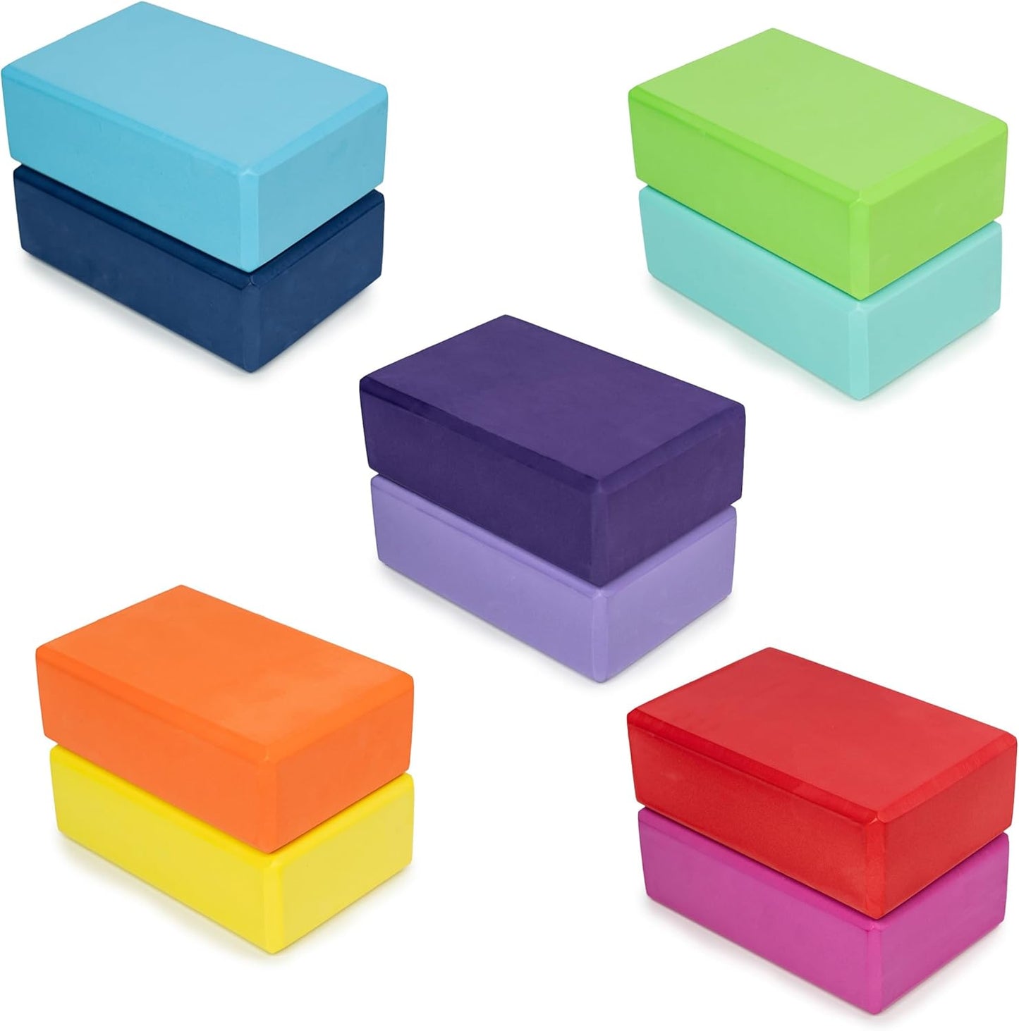 Firm 3 Yoga Blocks 10-Pack - Supportive Balance Foam for Pilates & Workout - UPWARD FIT