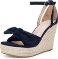 Rilista Womens Wedge Platform Sandals Cute Bowknot Open