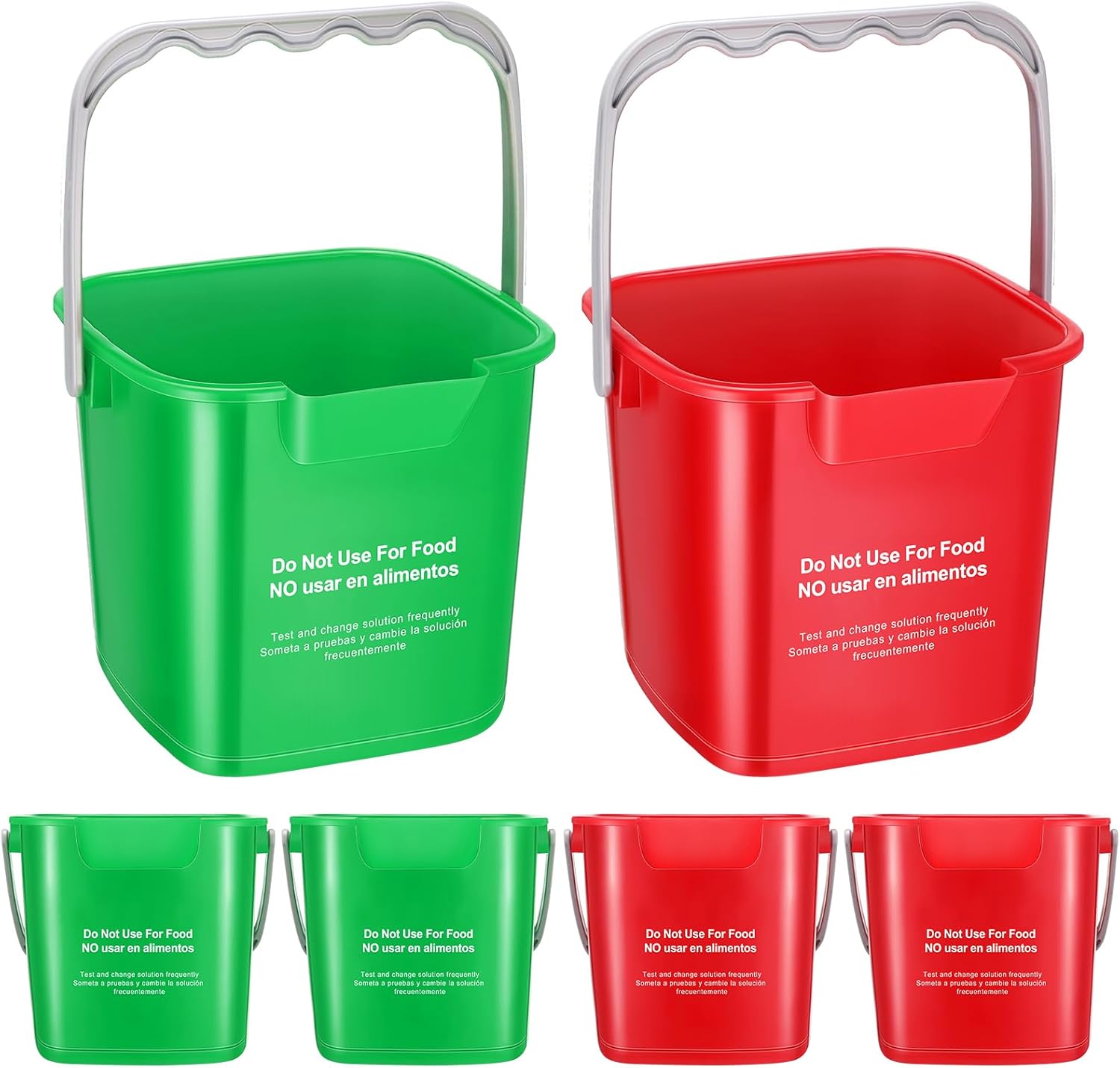 6 Pcs 6 Quart Cleaning Bucket Set for Home and Commercial Use