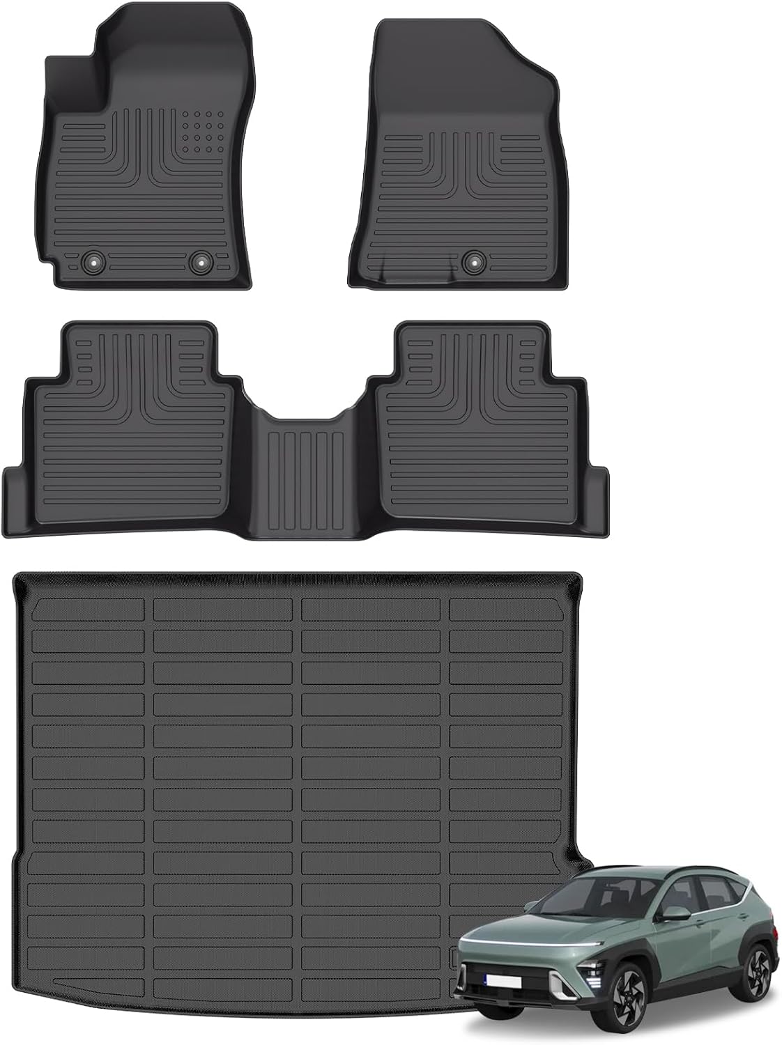 Floor Mats & Cargo Liner for Hyundai Kona 2024 2025 All Weather
