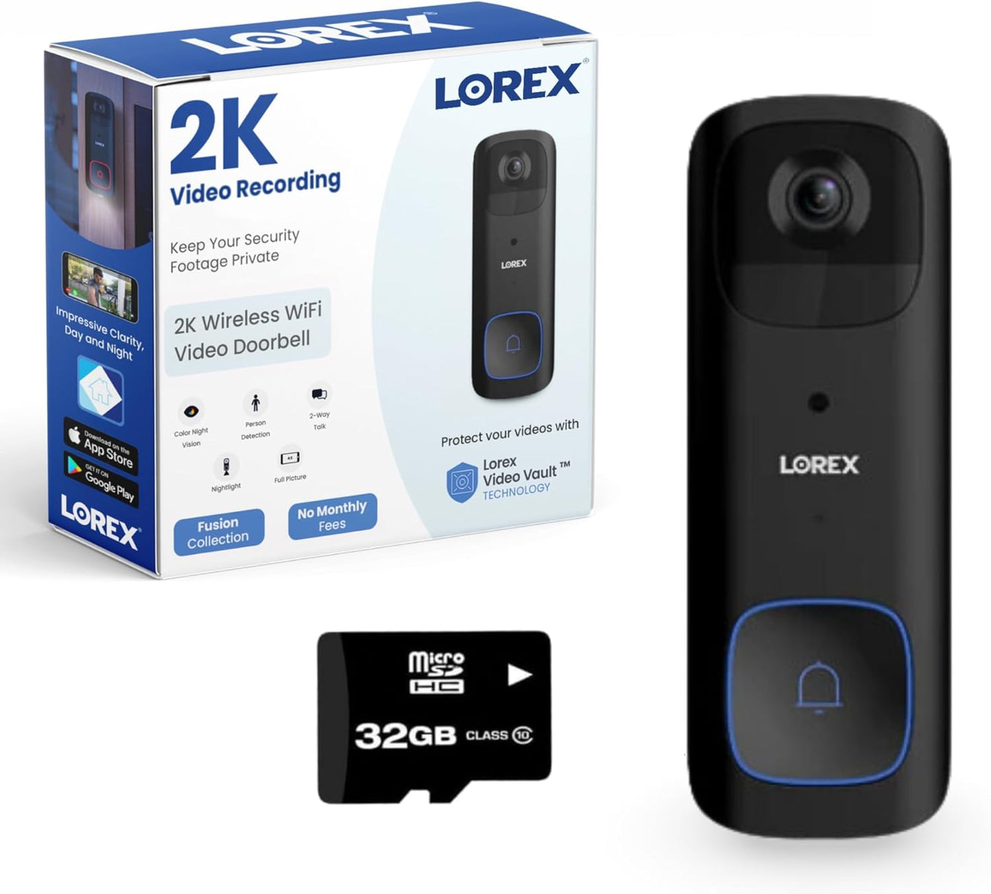 Lorex Smart Video Doorbell - No Fees, Smart Security
