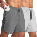 Mens 5ft Workout Athletic Shorts 2 Pack - Quick Dry Gym Shorts