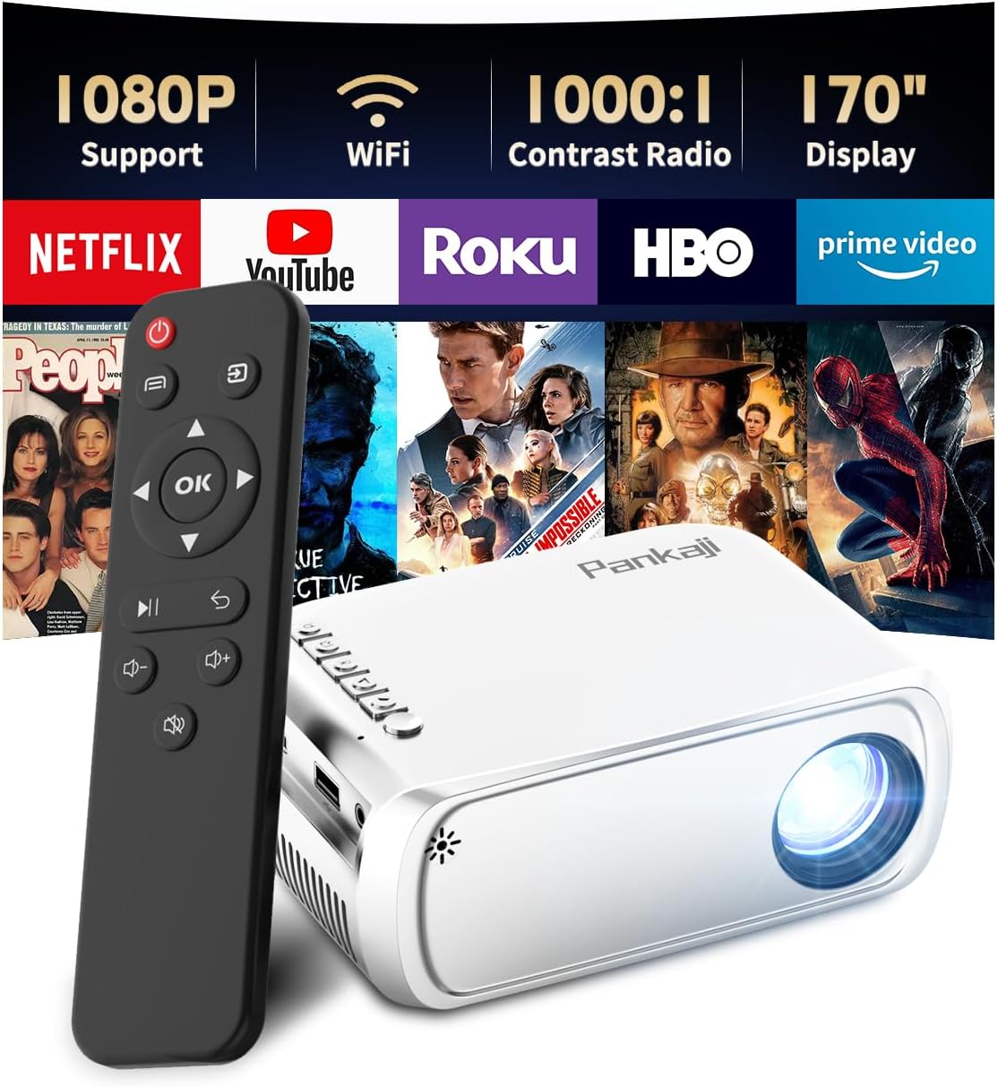 WiFi Mini Projector: HD 1080P Portable Fun