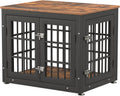 26 Inch Heavy Duty Dog Crate Furniture for Small Dogs - Rustic End