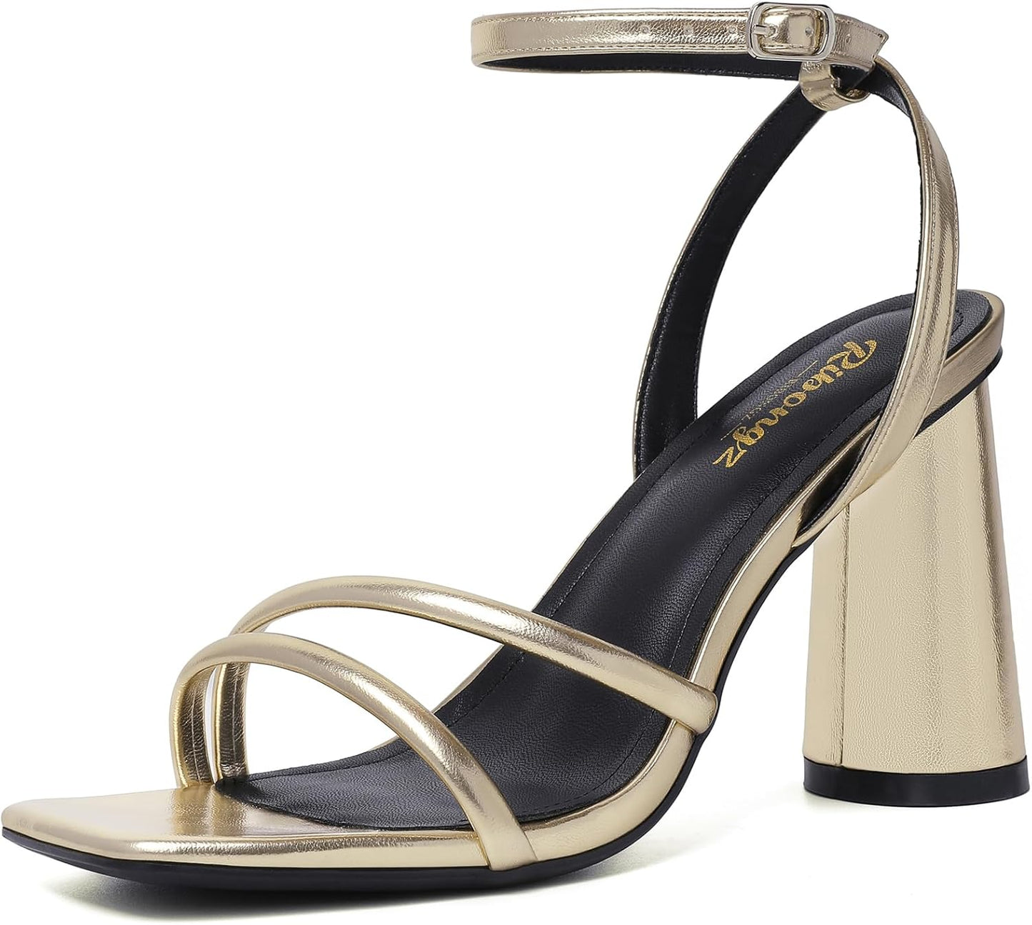 RIBONGZ Block Heels Prom Heeled Sandals for Women Stylish