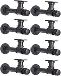 Pipe Shelf Bracket 7.8 in 8 Pack - Industrial L Pipe Brackets