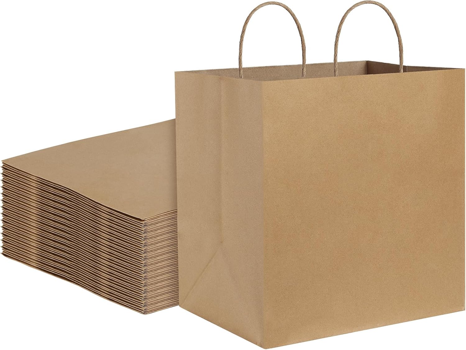 BagDream Brown Paper Bags With Handles for Retail and Gifts