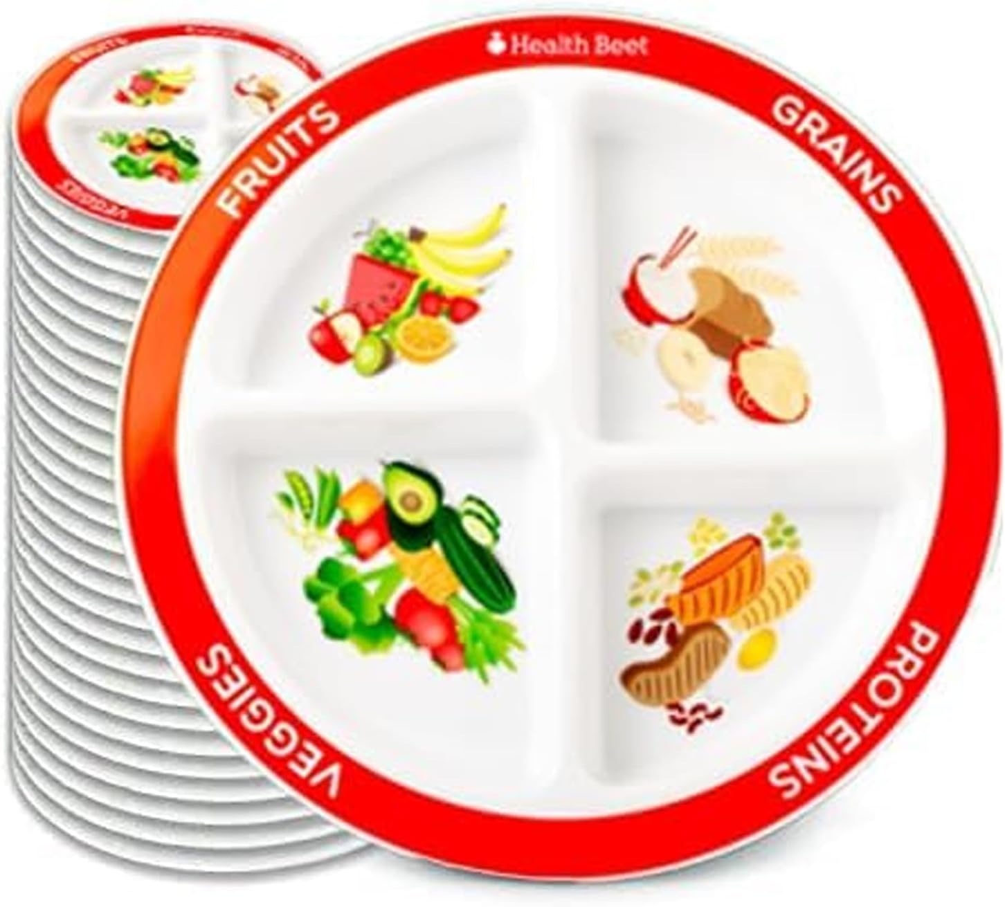 Health Beet MyPlate Portion Control Plate for Healthy Eating