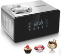 Homtone Compressor Ice Cream Maker - Custom Softness, LCD Control