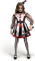 Spooktacular Creations Girls Scary Clown Costume - Bloody Jester Dress