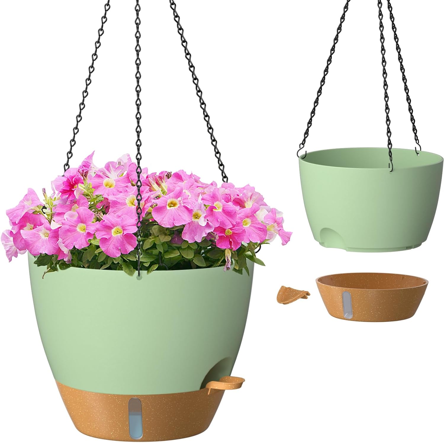 ZMTECH 12 Inch Hanging Planters for Indoor and Outdoor Use