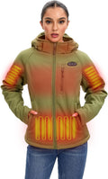 Heated Jackets for Women with Battery Pack Included - Softshell Hooded