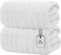 Bath Sheet Pack of 2 35x70 in Oversized White Quick-Dry Towels