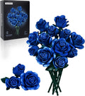 iATOM Blue Rose Bouquet Building Set Compatible with Lego Flowers