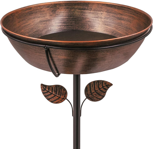 3in Deep Metal Bird Bath for Outdoors - Easy to Clean Design
