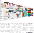 FZK Peg Board 74PCS Metal Pegboard Wall Organizer Kit - Heavy Duty