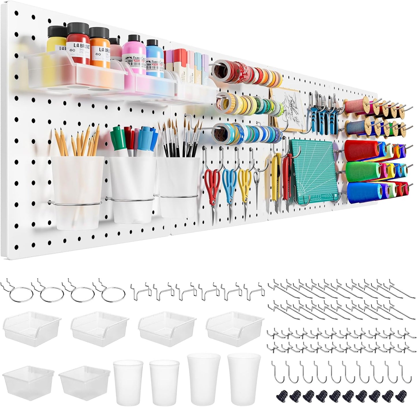 Heavy Duty Pegboard Wall Organizer Kit for Efficient Storage