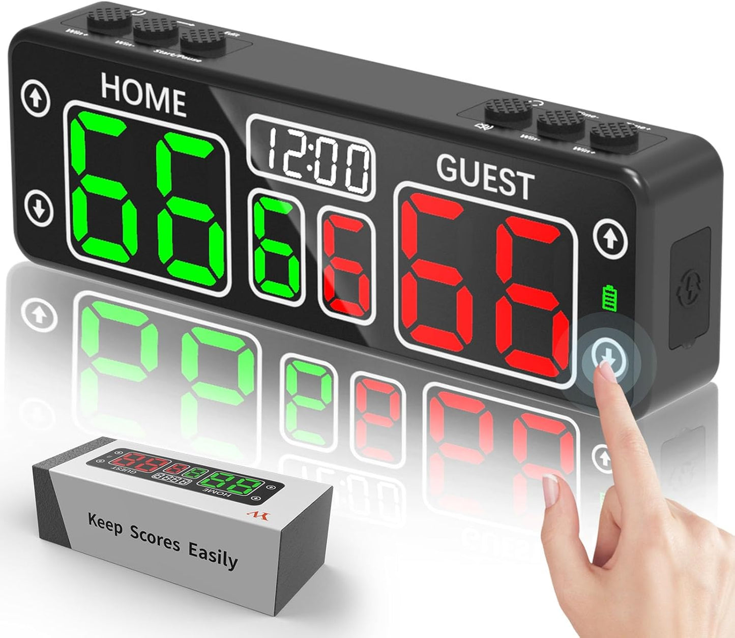 YZ Upgraded Digital Scoreboard with Timer for All Games