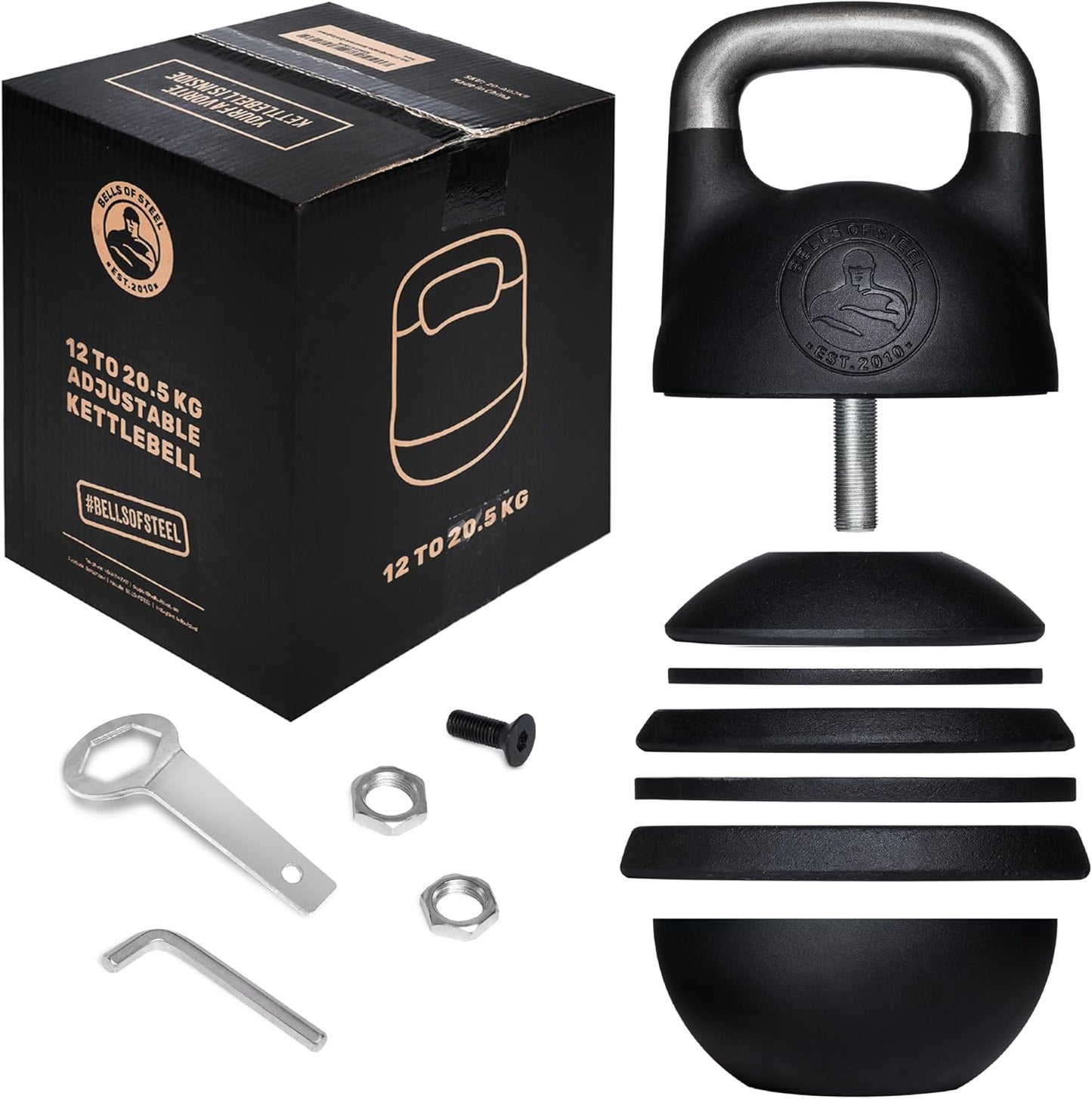 Adjustable Kettlebell Set for Full Body Workouts, 12-20.5kg