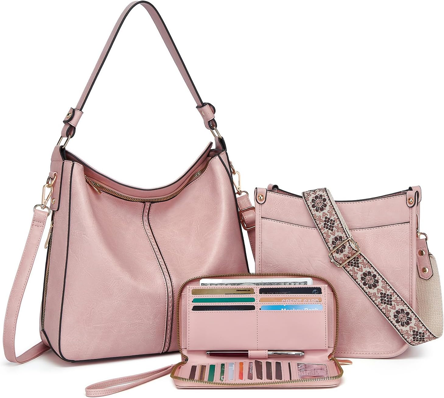 Purses for Women 3PCS Set: Stylish Leather Bags with Wallet
